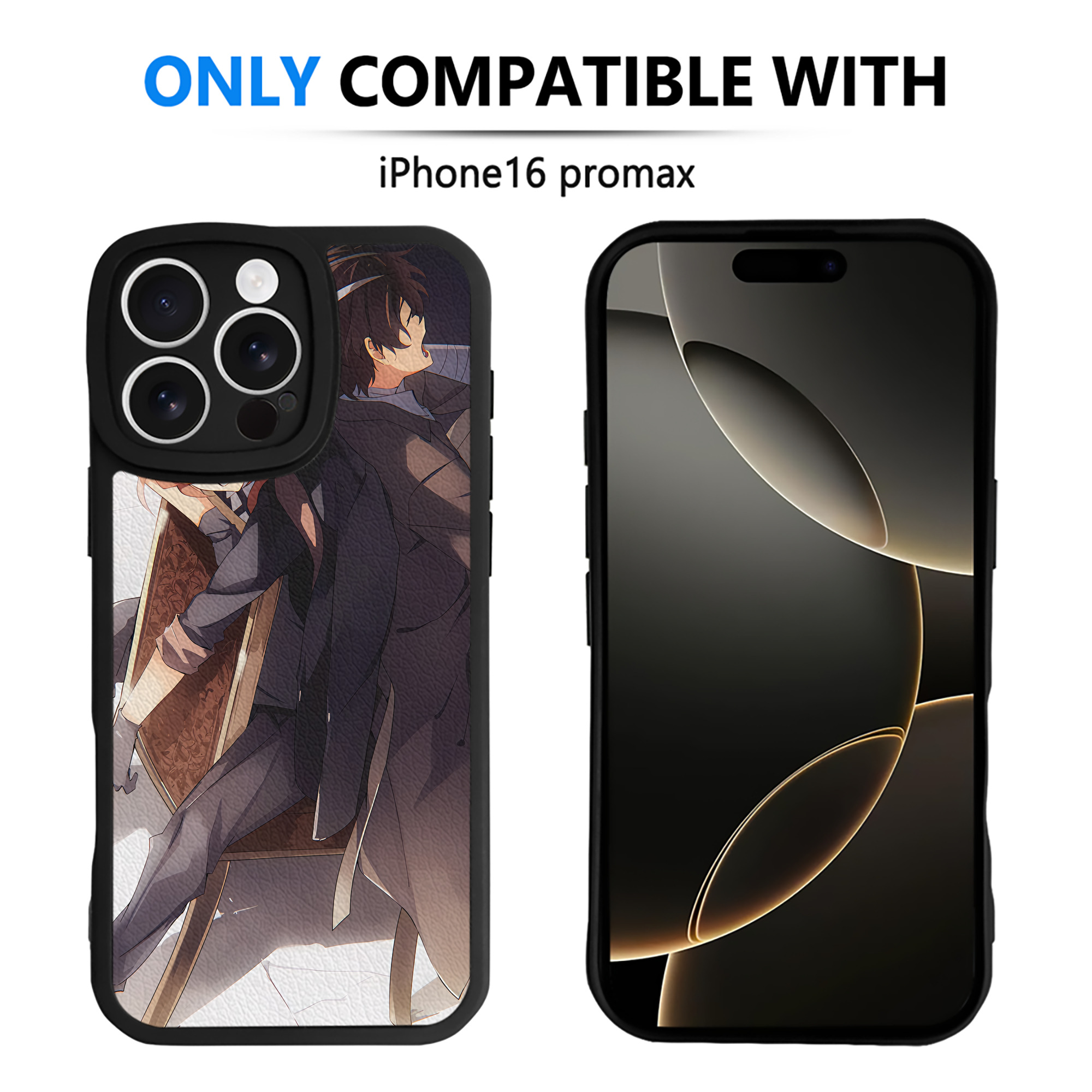 （画像用） 文豪ストレイドッグス Bungo Stray Dogs 【iPhone 16シリーズ対応】シリコンスマホケース（レザー調） 材質：シリコン
